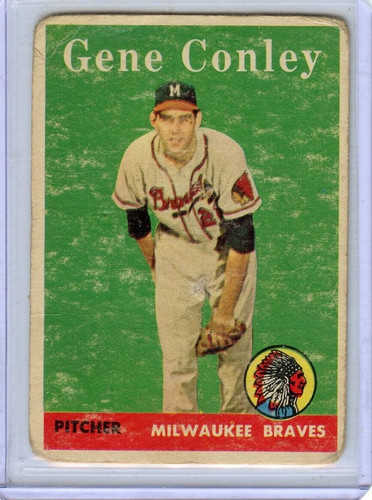 1958 topps gene conley - topps,